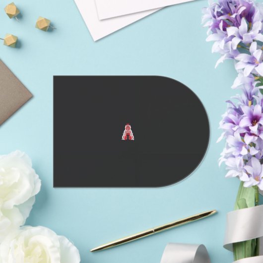 Een rode en witte kerstboom met rode bloemen acryl uitnodigingen (Insitu (Huwelijk))