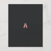 Een rode en witte kerstboom met rode bloemen flyer (Achterkant)