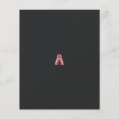 Een rode en witte kerstboom met rode bloemen flyer (Voorkant)