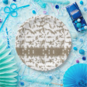 Een rode en witte Zwitserse vlag zwaait onder een  Papieren Bordje (Feest)