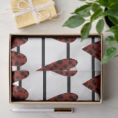 Een rode en zwarte Valentijn Design Series 3 Tissuepapier (Geschenk)