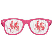 Een rode haan retro zonnebril (Voorkant)