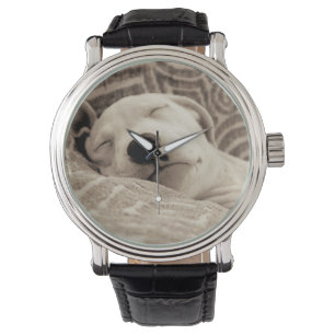 Een rode hond horloge