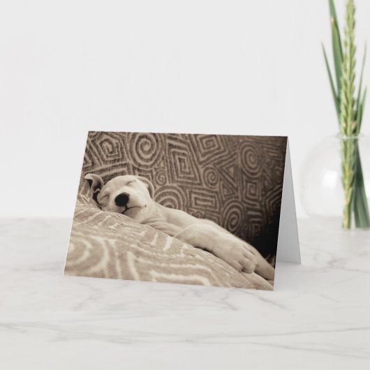 Een rode hond kaart (Voorkant)