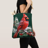 Een Rode Kardinaal Tote Bag (Dichtbij)