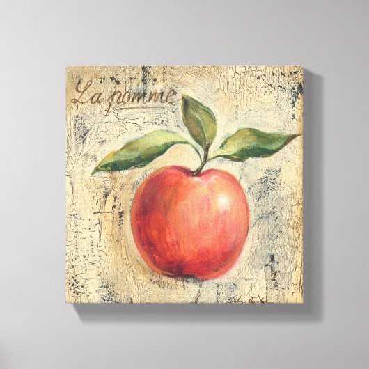 Een Rode Kleine Apple Canvas Afdruk (Voorkant)