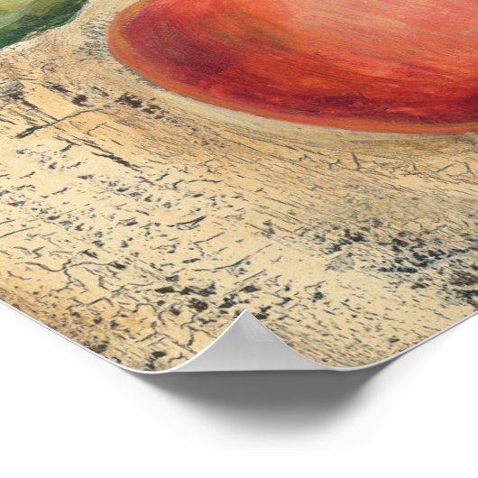 Een Rode Kleine Apple Poster (Hoek)