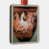 Een rode klokkrater metalen ornament (Rechts)