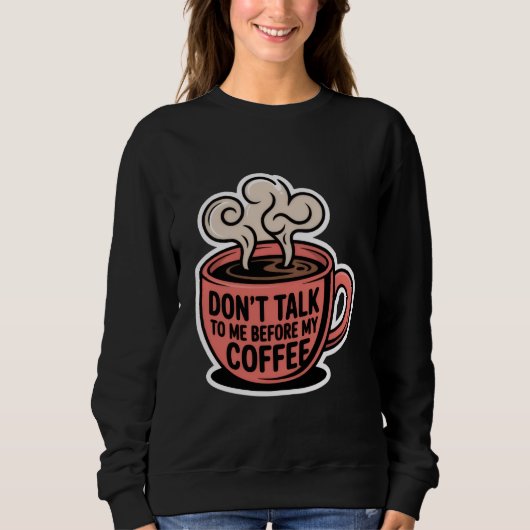 een rode koffie mok met stoombad, T-shirt (Voorkant)