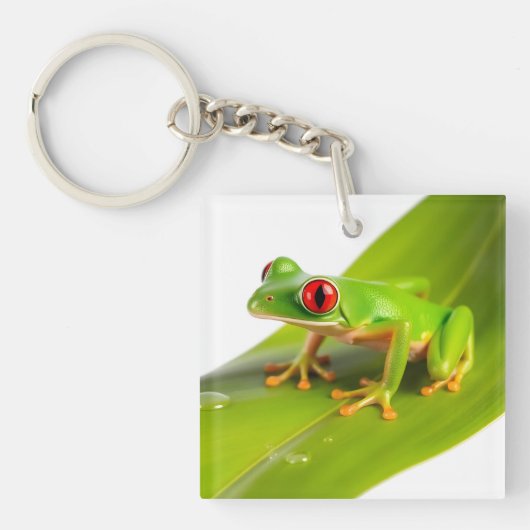 Een Rode Oog Boomkikker Sleutelhanger (voorkant)