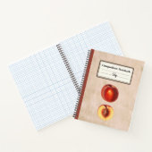 Een rode perzik en een half gepersonaliseerde comp notitieboek (Binnen)