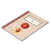 Een rode perzik en een half gepersonaliseerde comp notitieboek (Linkerzijde)