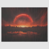 Een rode planeet decoupage tissuepapier (Voorkant)