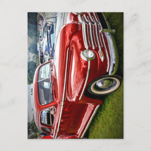 Een rode Plymouth Special Deluxe Coupe Briefkaart