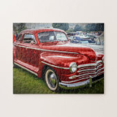 Een rode Plymouth Special Deluxe Coupe. Legpuzzel (Horizontaal)