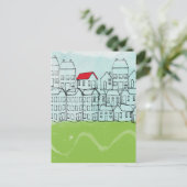 Eén rode rog briefkaart (Staand voorkant)