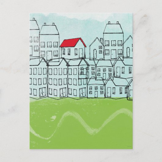 Eén rode rog briefkaart (Voorkant)