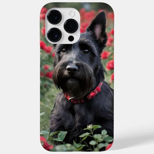 Een rode roos voor de zwarte Schotse terriër Case-Mate iPhone Case (Achterkant)