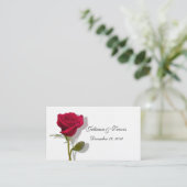 Een rode Rose Place Card Plaatskaartje (Staand voorkant)