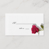Een rode Rose Place Card Plaatskaartje (Achterkant)