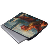 Een rode Schotse draak verwarmt Londen Laptop Sleeve (Voorkant onderkant)
