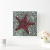 Een rode staartvis | Galapagos, Equador Vierkante Klok (Huis)