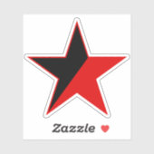 Een rode ster van anarchie v2 sticker (Vel)
