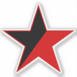Een rode ster van anarchie v2 sticker