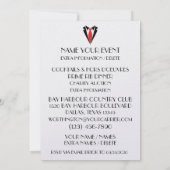 Een rode Stropdassen uitnodiging (Achterkant)