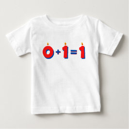 Eén rode T-shirt voor 1e verjaardag baby meisje of