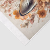 Een rode vos met bloemen frame tissuepapier (Detail)