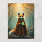 Een rode vos met een toverdrank briefkaart (Voorkant)