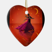 Een rode wals keramisch ornament (Rechts)