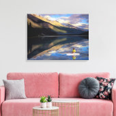Een roeier op Banff Lake in Canada MR) Canvas Afdruk (Insitu (Woonkamer))