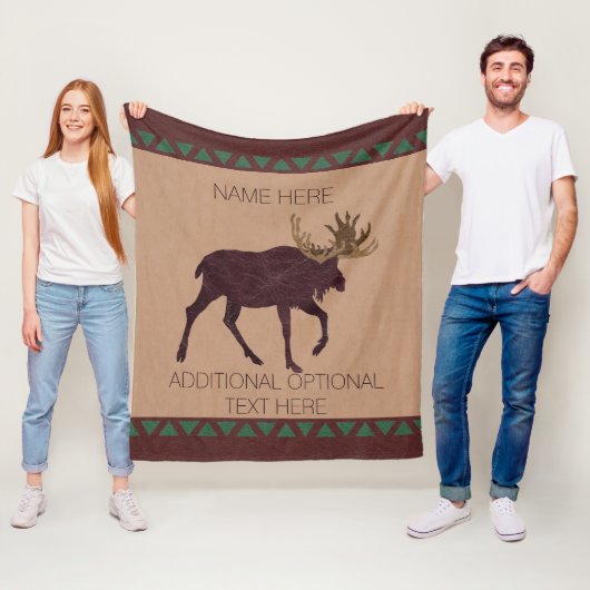 Een roestachtig machtig thema met leder-uitkijk fleece deken (In situ)