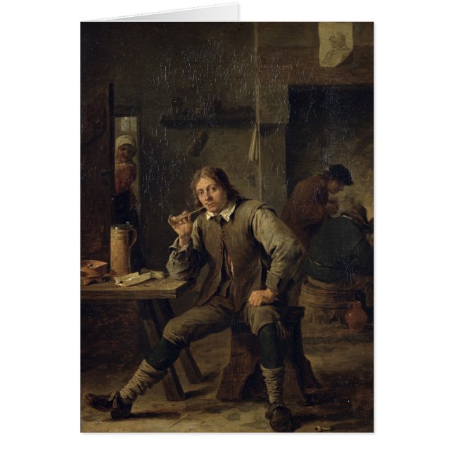 Een rokerleer op een tafel, 1643 (Voorkant)