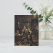 Een rokerleer op een tafel, 1643 briefkaart (Staand voorkant)