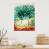 Een rol in de grote kunst van het Park schilderen Poster (Keuken)