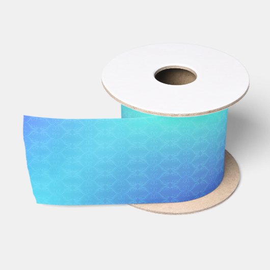 Een rol iriserend lint in tinten blauw (Spoel)