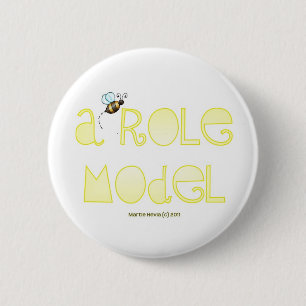 Een rolmodel zijn - een positief woord ronde button 5,7 cm