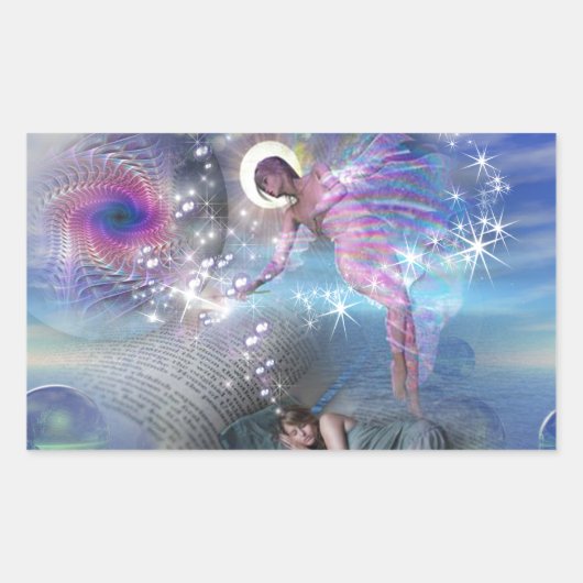 Een roman kan een portaal zijn in parallelle reali rechthoekige sticker (Voorkant)