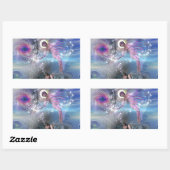 Een roman kan een portaal zijn in parallelle reali rechthoekige sticker (Vel)