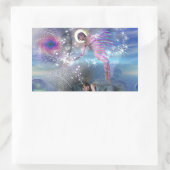 Een roman kan een portaal zijn in parallelle reali rechthoekige sticker (Tas)