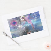 Een roman kan een portaal zijn in parallelle reali rechthoekige sticker (Envelop)