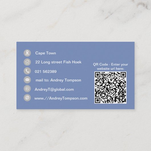 Een roman kan een portaal zijn in parallelle reali visitekaartje (Achterkant)