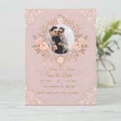 Een Romance Geschreven in Rozen Save The Date (Staand voorkant)