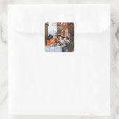 Een Romance van Luncheon Vierkante Sticker (Tas)