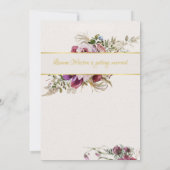 Een romantisch boeket bruids douche uitnodiging (Achterkant)