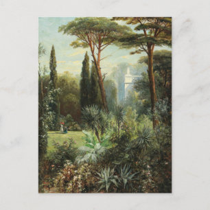 Een romantisch kasteelpark   Franz Xaver Birkinger Briefkaart
