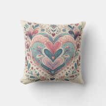 Een romantisch kussen voor het decor van je Valent